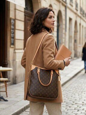 LOUIS VUITTON Monogram Canvas Odeon GM 2WAY Bag